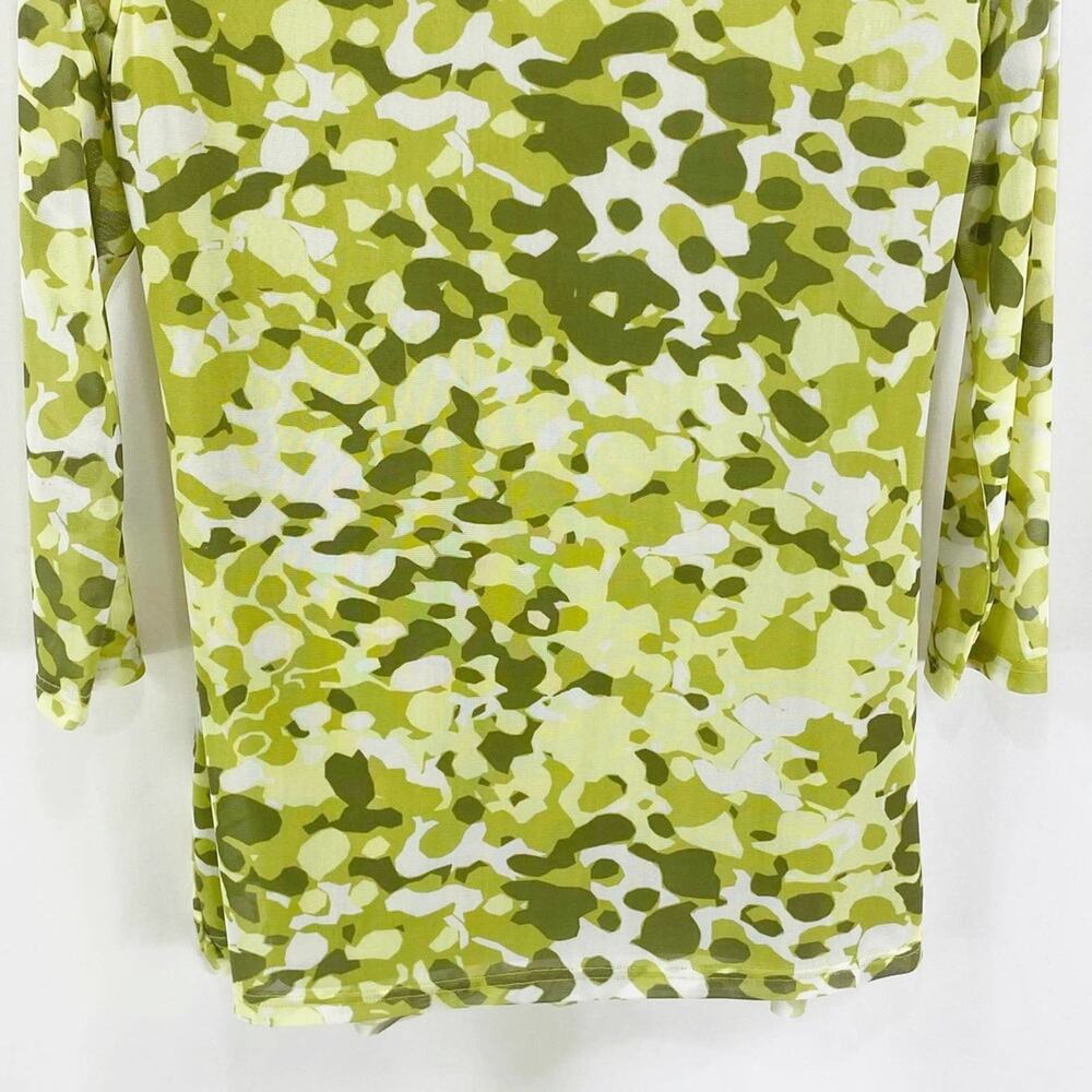 MULTIPLES Green Camo Polyester Round Neck Lined B… - image 7